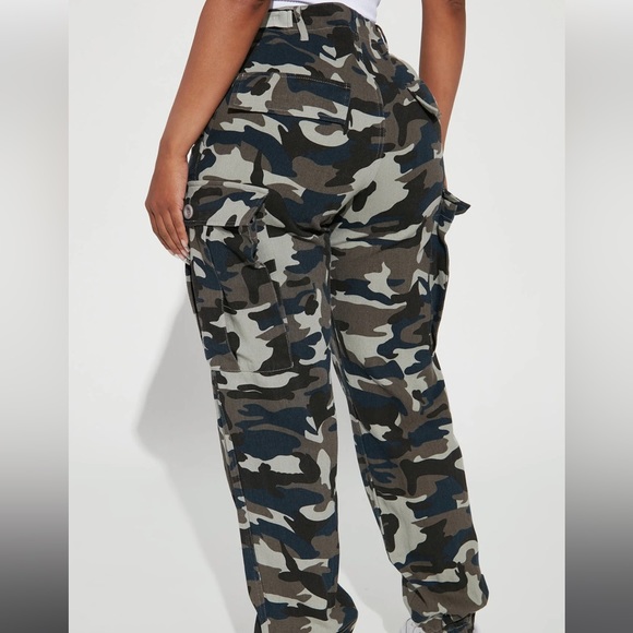 Cadet Kim Oversized Camo Pants-Navy/Combo - Picture 2 of 7